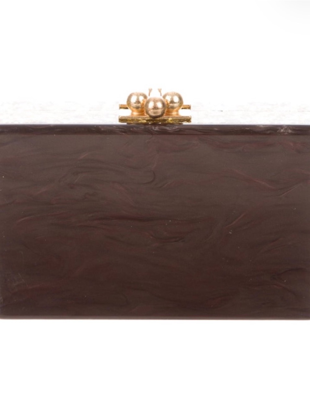Eddie Parker Elegant Brown and Gold Vintage-Style Box Clutch